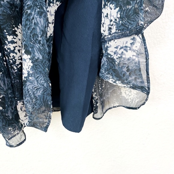 Joie High Neck Smocked Flowy Baltic Print Mini Dress Size 2X - Picture 8 of 11